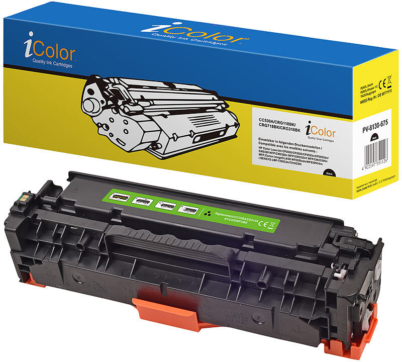 iColor HP CC530A Toner- Kompatibel- black