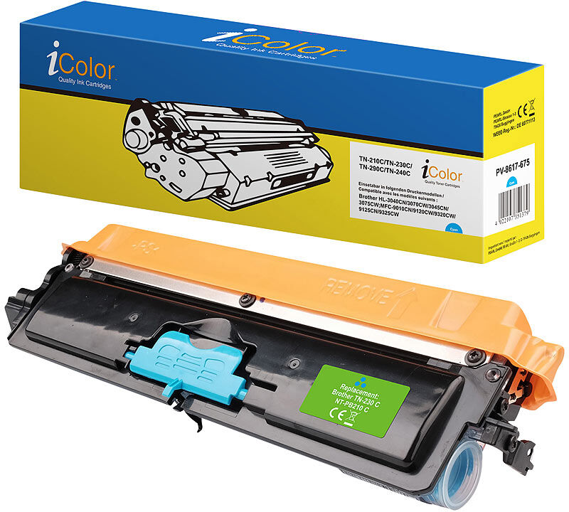 iColor Brother TN-230C Toner- Kompatibel, cyan, für z.B.: DCP-9010 CN