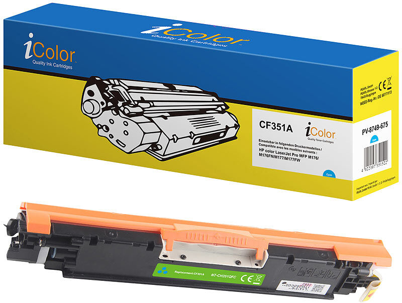 recycled / rebuilt by iColor HP CF351A / No.130A Toner- Rebuilt- cyan