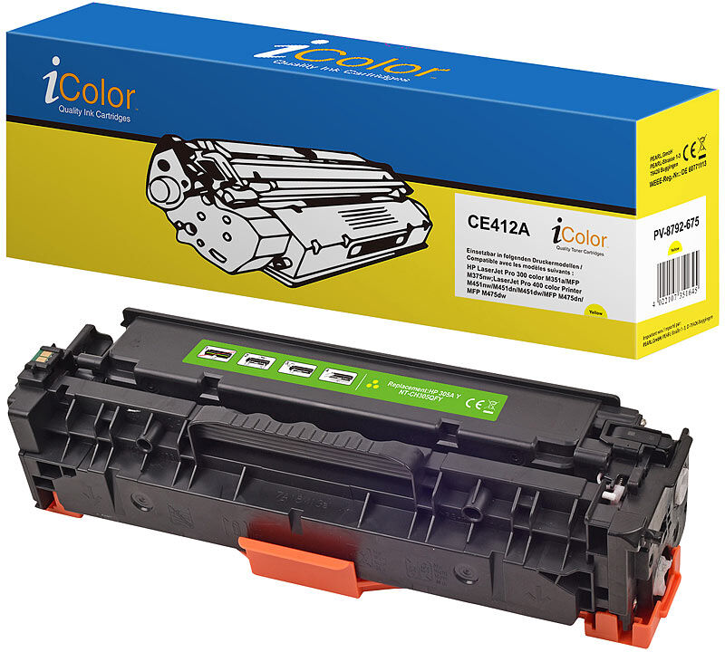 iColor HP CE412A / 305A Toner- Kompatibel- yellow