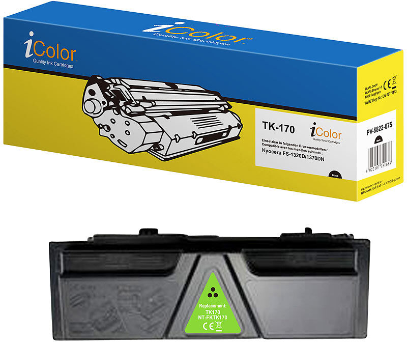 iColor Kyocera FS-1320D/ 1370DN Toner, black- Kompatibel