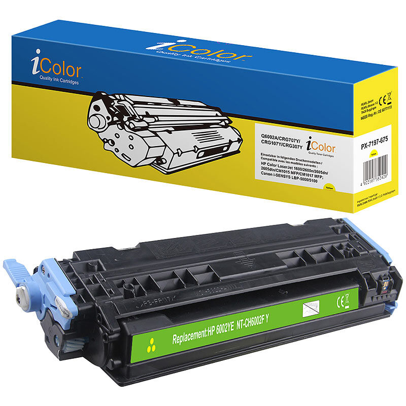 recycled / rebuilt by iColor HP Q6002A Toner- Rebuilt- yellow