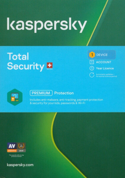 Kaspersky Lab Kaspersky - Total Security (1 PC) [PC/Mac/Android] (D/F/I)