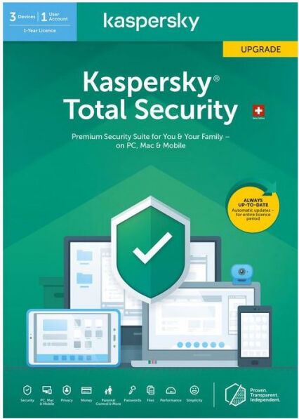 Kaspersky Lab Kaspersky Total Security (3 PC) Upgrade [PC/Mac/Android] (D/F/I)