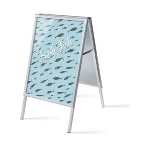 SHOWDOWN Displays Showdown Kundenstopper - DIN A1 - Komplett-Set - Fresh Fish Englisch - Blau/Schwarz