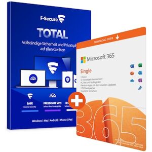 Microsoft 365 Single + F-Secure Total Security & VPN   Download & Key