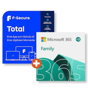 Microsoft 365 Family + F-Secure Total Security & VPN   Download & Key