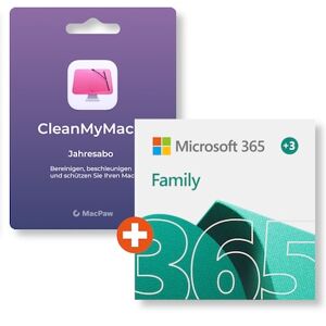 Microsoft 365 Family + MacPaw CleanMyMax X   Download & Produktschlüssel