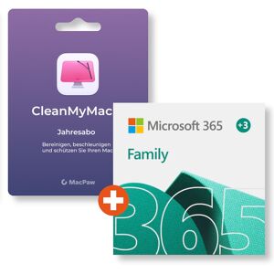 Microsoft 365 Family + MacPaw CleanMyMax X   Download & Produktschlüssel