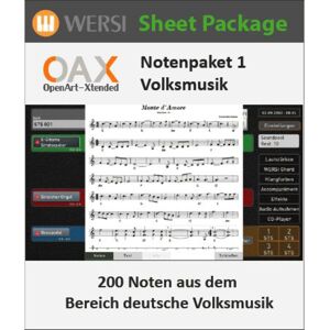 Wersi SONIC OAX Notenpaket 1 - Deutsche Volksmusik - Activation Key - Orgel Software