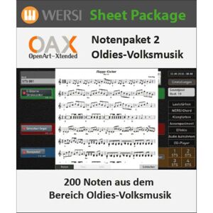 Wersi SONIC OAX Notenpaket 2 - Deutsche Oldies und Volksmusik - Activation Key - Orgel Software