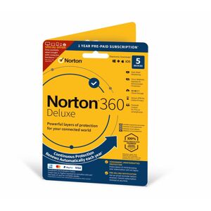 Symantec NORTON 360 DELUXE 50GB ND 1 USER 5 DEVICE 12MO CDON ATTACH ENR CARD DVDSLV