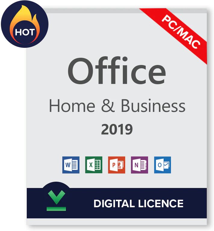 Microsoft Office 2019 Home and Business - Licencia digital transferible para PC/Mac - Software para descargar