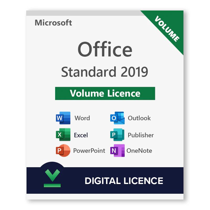 Microsoft Office Standard 2019 - Licencia digital por volumen - Software para descargar
