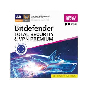 Bitdefender Total Security &amp; VPN Premium 2024 - 10 appareils - Abonnement 1 an - Publicité