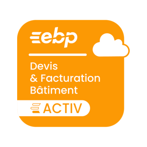 EBP Devis et Facturation Bâtiment ACTIV en ligne + Service Premium - Abonnement 12 mois + 1 mois offert - Publicité