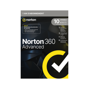 Symantec Norton 360 Advanced 2024 - 10 appareils - Abonnement 1 an - Publicité