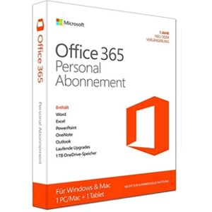 Microsoft 365 Personnel 1 utilisateur Abonnement 12 mois Téléchargement - Publicité