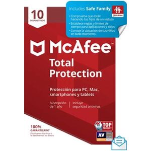 Mcafee Software antivirus 2018 total protection 10 dispositivos pc/mac/ios/androi - Publicité