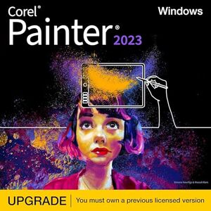 Corel Painter 2023 Upgrade   Logiciel de peinture numérique Illustrations, art conceptuel, photos et beaux-arts   1 Appareil   Win-Mac Key Card - Publicité