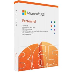 Microsoft Pack Office 365 Personnel - 1 Utilisateur Pc/mac + 1 Appareil Android/ios