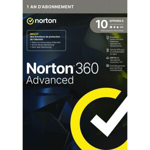 Symantec Norton 360 Advanced 2024 - 10 Appareils 1 An