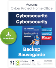 Acronis Cyber Protect Home Office Advanced - 250 Go - 3 PC/Mac + nombre illimité de terminaux mobiles - Abonnement 1 an