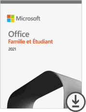 Microsoft Office Famille et Etudiant 2021 - 1 utilisateur - 1 PC ou Mac - Licence perpétuelle