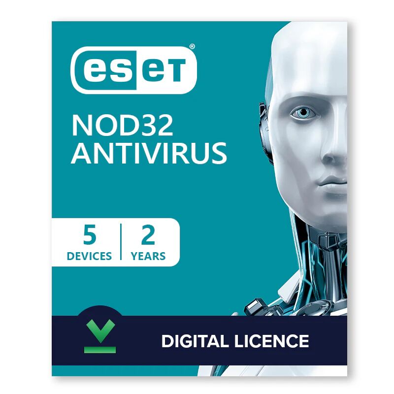 ESET NOD32 Antivirus 2 ans 5 postes - Licence numérique - Logiciel en téléchargement