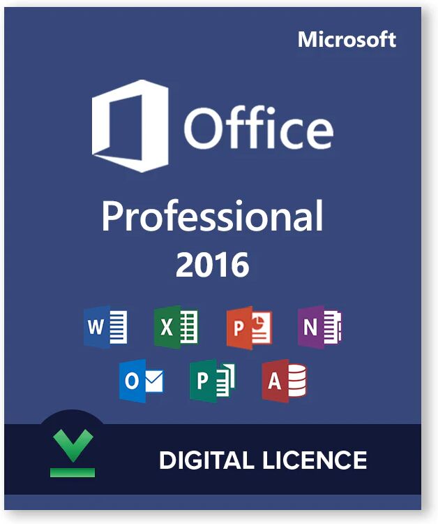 Microsoft Office 2016 Professionnel - Licence numérique - Logiciel en téléchargement