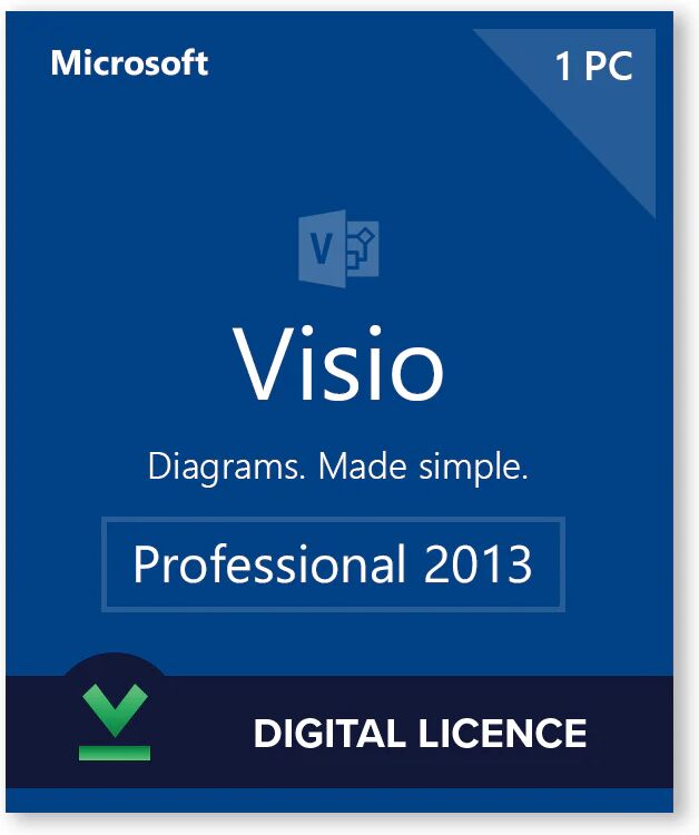 Microsoft Visio 2013 Professionnel - Licence numérique - Logiciel en téléchargement