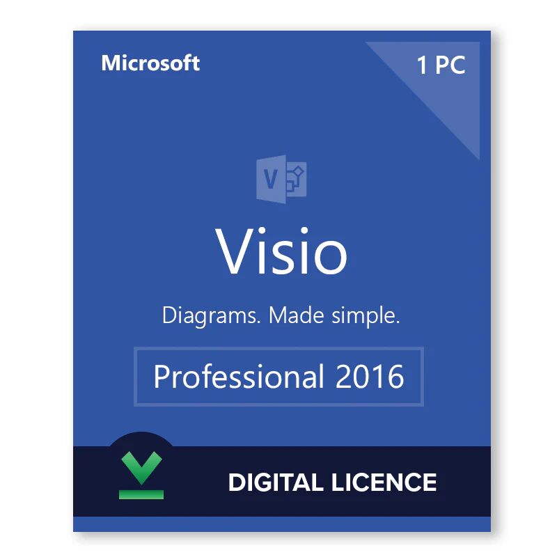 Microsoft Visio 2016 Professionnel - Licence numérique - Logiciel en téléchargement
