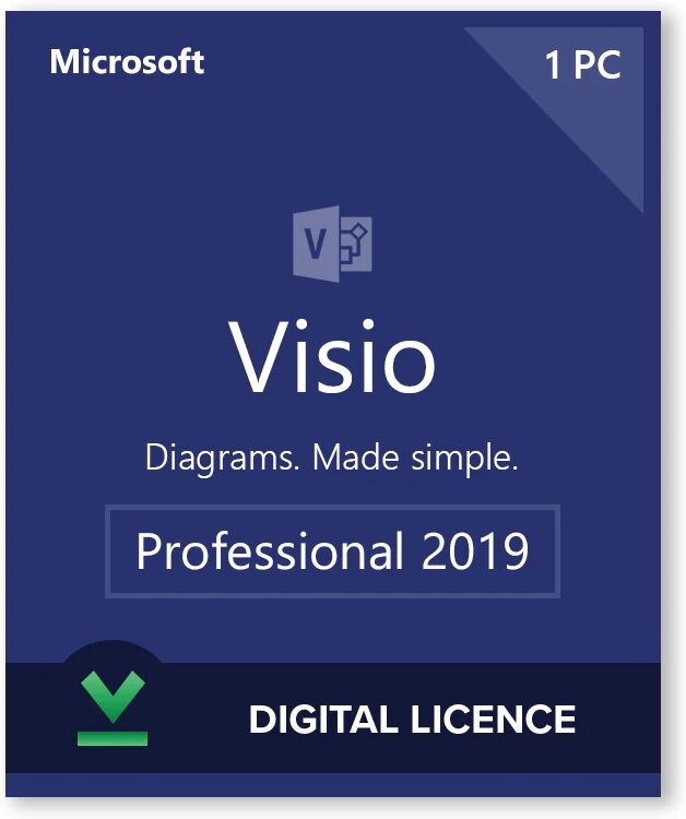 Microsoft Visio 2019 Professionnel - Licence numérique - Logiciel en téléchargement