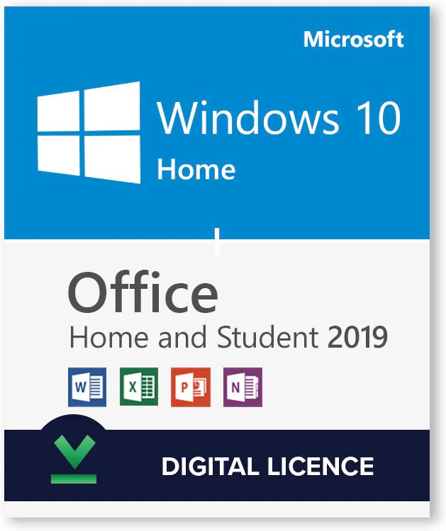 Microsoft Windows 10 Famille + Microsoft Office 2019 Famille & Étudiant - Licence numérique - Logiciel en téléchargement