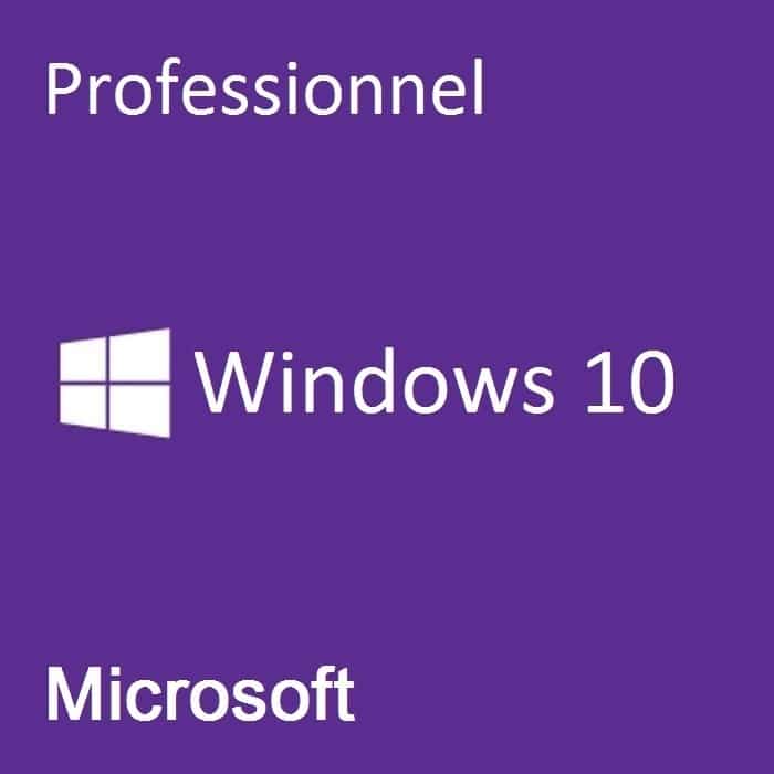 Microsoft Windows 10 Professionnel - (64bits) - Licence 1 Pc