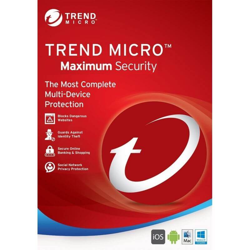 TRENDMICRO Trend Micro Maximum Security 2021 3 Appareils 1 An