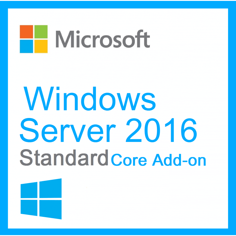 Microsoft Windows Server Standard 2016 - Core Add-on 2 Noyaux / 2 Coeurs