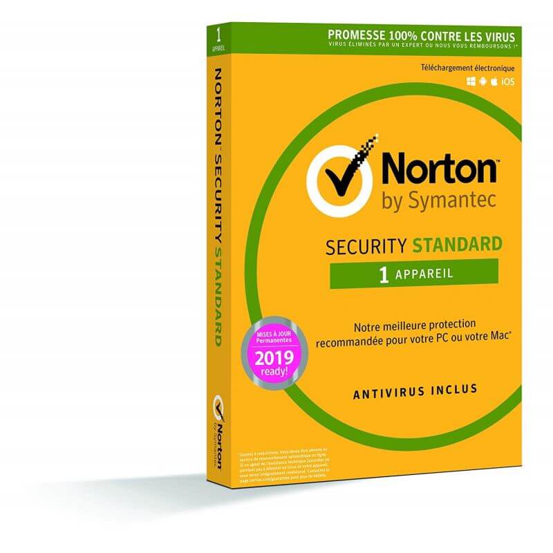 Symantec Norton Security Standard 2020 1 Appareil 3 Ans