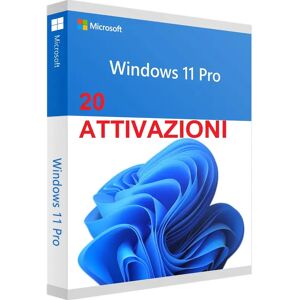 Microsoft WINDOWS 11 PRO PROFESSIONAL LICENZA PER 20 POSTAZIONI ATTIVAZIONE ONLINE