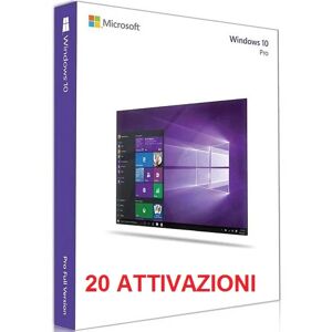 Microsoft WINDOWS 10 PRO PROFESSIONAL LICENZA PER 20 POSTAZIONI ATTIVAZIONE ONLINE