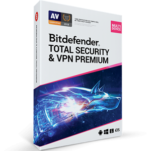 Bitdender Bitdefender Total Security & Vpn Premium 2024 Licenza 5 Dispositivi 1 Anno