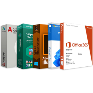 PACCHETTO SILVER Windows 11, Office 365, Kaspersky 2023, Autocad 2022, Adobe Illustrator 2022