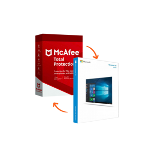 Microsoft Windows 10 Home + Mcafee Total Protection 1 Dispositivo / 1 Anno