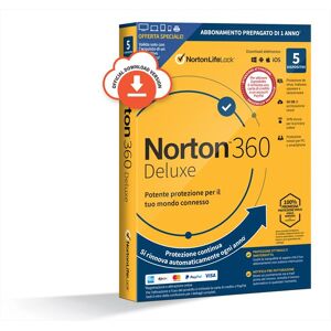 Symantec 360 Deluxe 2021 Antivirus 5 Dispositivi