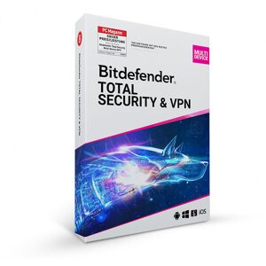 Bitdefender Total Security & Premium VPN 2024 10 Dispositivi 1 Anno Windows / MacOS / Android / iOS