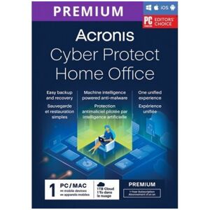 Acronis Cyber Protect Home Office Premium + 1TB Cloud Storage 1 Dispositivo 1 Anno