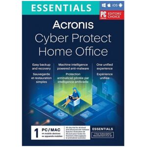 Acronis Cyber Protect Home Office Essential 1 Dispositivo 1 Anno