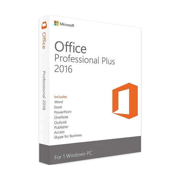 microsoft office 2016 professional plus  32/64 bit key esd