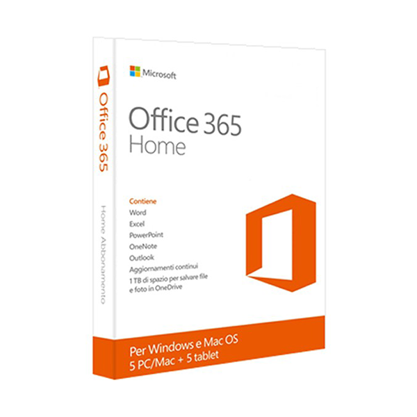 microsoft office 365 home 5 utenti pc mac esd a vita