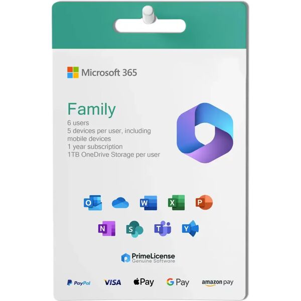 microsoft 365 family - 6 12 mesi